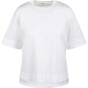 Max Mara, Dames, Tops, Wit, Maat: S Katoen,