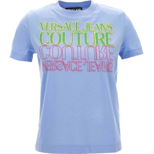 Versace Jeans Couture, Dames, Tops, Blauw, Maat: S