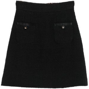 Dolce & Gabbana, Dames, Rokken, Zwart, Maat: XS Tweed,