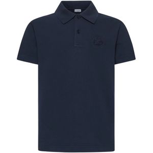 Burberry, Heren, Tops, Blauw, Maat: L Katoen,