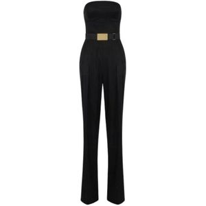 Elisabetta Franchi, Dames, Jumpsuits & Playsuits, Zwart, Maat: S