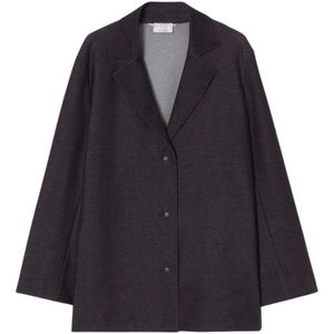 Marina Rinaldi, Dames, Jassen, Blauw, Maat: M Katoen,