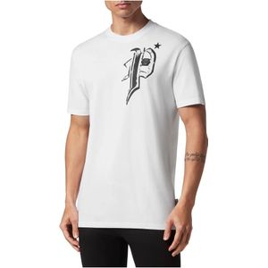Philipp Plein, Heren, Tops, Wit, Maat: XL Katoen,