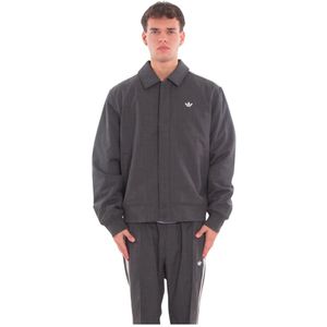 Adidas, Heren, Jassen, Grijs, Maat: M Wol,