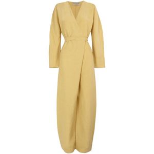 Cortana, Dames, Jumpsuits & Playsuits, Geel, Maat: 2XS Linnen,