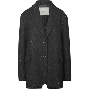 Jucca, Dames, Jassen, Zwart, Maat: S Leer,