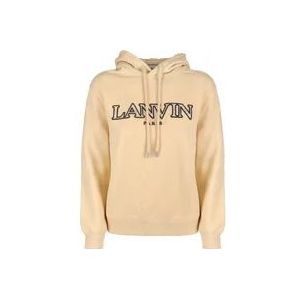 Lanvin Beige Sweatshirt - Regular Fit - Koud Weer - 100% Katoen , Beige , Dames , Maat: XS