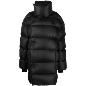 Rick Owens, Dames, Mantels, Zwart, Maat: S Nylon,