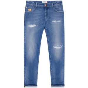 Carlo Colucci, Heren, Jeans, Blauw, Maat: W31 L32 Denim,
