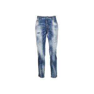 Dsquared2 Jeansbroek met katoen en elastan , Blue , Heren , Maat: 3XL
