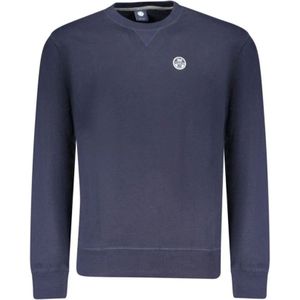 Cotton - Sweatshirt - Blauw - Met Ribbelmanchetten