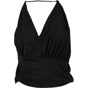 Dondup, Dames, Tops, Zwart, Maat: L Poliester,