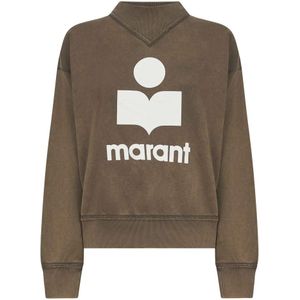 Marant étoile, Dames, Sweatshirts & Hoodies, Bruin, Maat: 2XS Katoen,