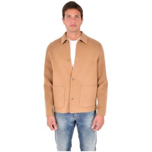Jacob Cohën, Heren, Jassen, Beige, Maat: M Wol,