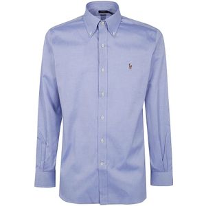Polo Ralph Lauren, Heren, Overhemden, Blauw, Maat: L Katoen,