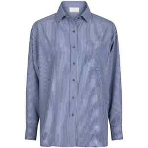 Neo Noir, Dames, Blouses & Shirts, Blauw, Maat: XS