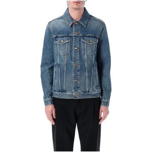 Golden Goose, Heren, Jassen, Blauw, Maat: M Denim,