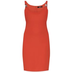 Versace, Dames, Jurken, Rood, Maat: 2XS Viscose,