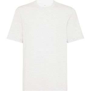 Brunello Cucinelli, Heren, Tops, Grijs, Maat: M Katoen,