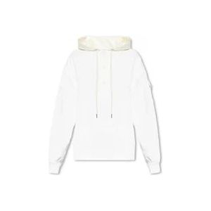 Moncler Geribbelde hoodie , White , Dames , Maat: 2XS