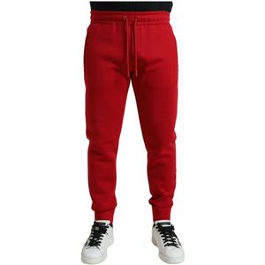 Dolce & Gabbana, Heren, Broeken, Rood, Maat: M Katoen,
