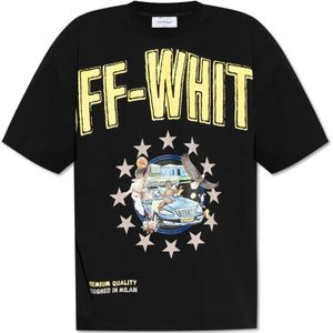 Off White, Heren, Tops, Zwart, Maat: XS Katoen,