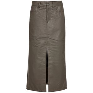 Co'Couture, Dames, Rokken, Grijs, Maat: XS Leer,