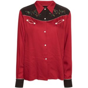 Bode, Dames, Blouses & Shirts, Rood, Maat: XL