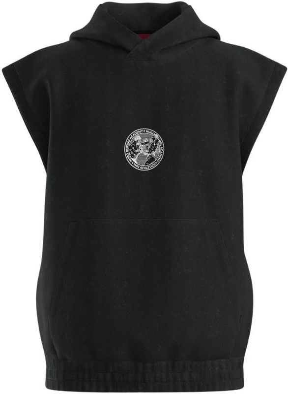 Hugo - Sweatshirt - Zwart - Mouwloos - Katoen