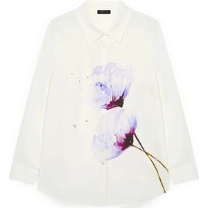 Fiorella Rubino, Dames, Blouses & Shirts, Wit, Maat: XL Katoen,