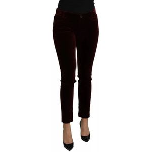 Dolce & Gabbana, Dames, Broeken, Bruin, Maat: XS Velours,