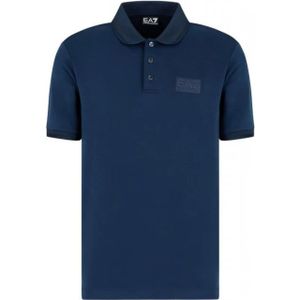 Emporio Armani Ea7, Heren, Tops, Blauw, Maat: L Poliester,