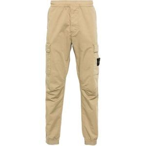 Stone Island, Heren, Broeken, Beige, Maat: W30 Katoen,