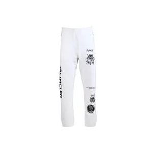Moncler Sportieve Sweatpants met Maxi Prints , White , Dames , Maat: XS