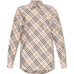 Burberry, Dames, Blouses & Shirts, Beige, Maat: 4XS Katoen,