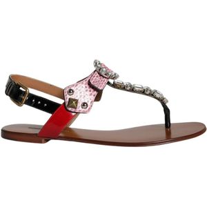 Dolce & Gabbana, Dames, Schoenen, Veelkleurig, Maat: 38 1/2 EU Leer,