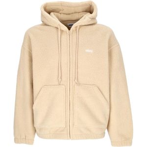 Obey, Heren, Sweatshirts & Hoodies, Beige, Maat: L Fleece,