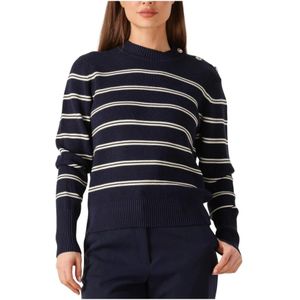 Janice, Dames, Truien, Blauw, Maat: XS