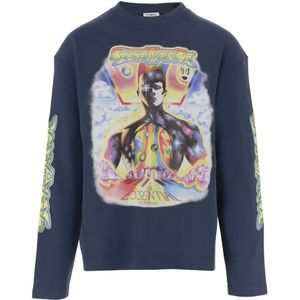 Casablanca, Heren, Tops, Blauw, Maat: M Katoen,