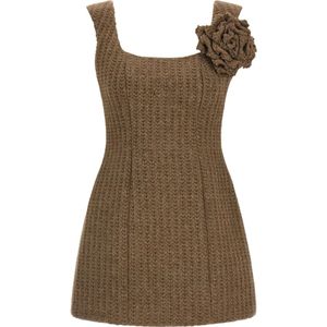 Giuseppe Di Morabito, Dames, Jurken, Bruin, Maat: 2XS Wol,