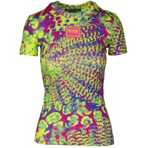 Versace Jeans Couture, Dames, Tops, Veelkleurig, Maat: 2XS