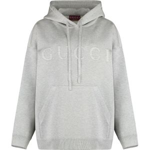 Gucci, Dames, Sweatshirts & Hoodies, Grijs, Maat: XS Zijde,