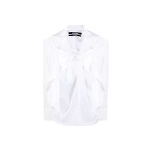 Jacquemus Witte Katoenmix Overhemd met Lange Mouwen , White , Dames , Maat: XS