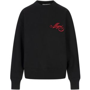 Msgm, Dames, Sweatshirts & Hoodies, Zwart, Maat: L