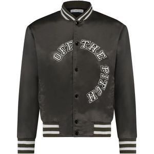 Off The Pitch, Heren, Jassen, Bruin, Maat: S Satijn,