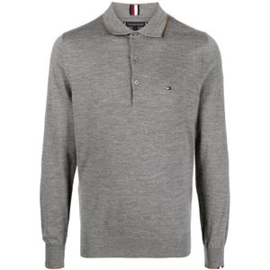 Tommy Hilfiger, Heren, Truien, Grijs, Maat: 2XL Wol,