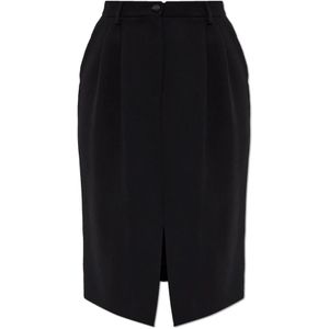 Dolce & Gabbana, Dames, Rokken, Zwart, Maat: S Wol,