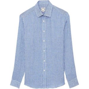 Ines de la Fressange Paris, Heren, Overhemden, Blauw, Maat: M Linnen,