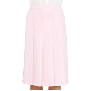 Max Mara Studio, Dames, Rokken, Roze, Maat: M Poliester,