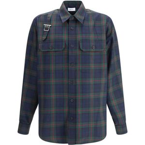 Alexander McQueen, Heren, Overhemden, Groen, Maat: M Poliester,